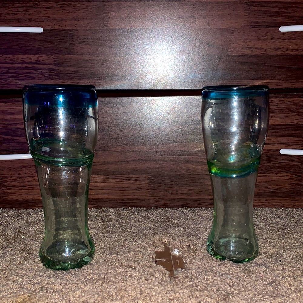 Blue Tall Glasses